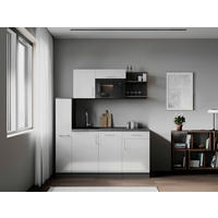 KUHINJSKI BLOK  bijela  - bijela/siva, Trend, drvni materijal/metal (175cm) - Respekta