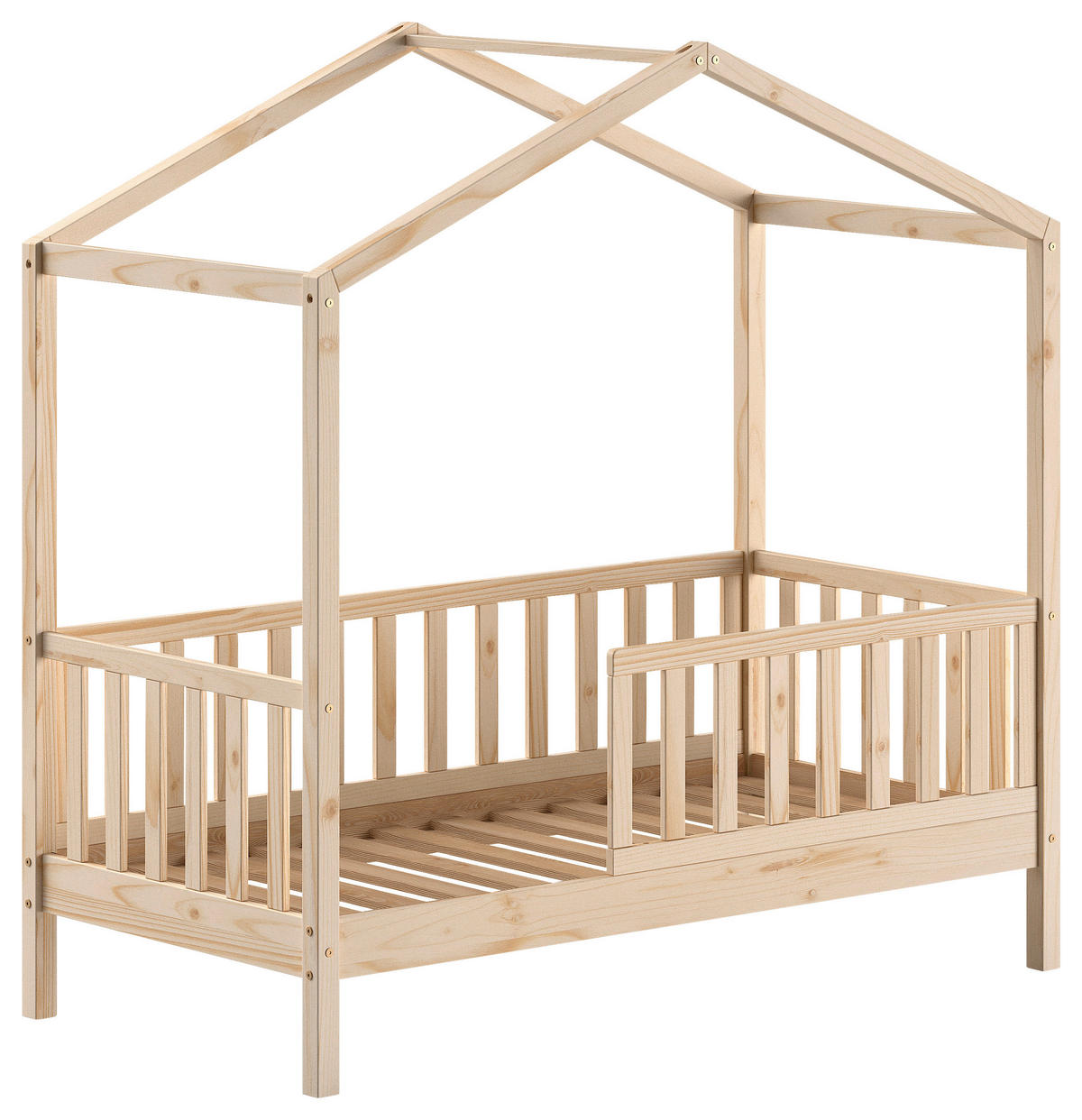 HAUSBETT Rollrost 70/140 cm  in Naturfarben  - Naturfarben/Kieferfarben, MODERN, Holz (70/140cm) - MID.YOU