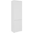 GARDEROBENSCHRANK 60/195/33,8 cm  - Silberfarben/Weiß, KONVENTIONELL, Holzwerkstoff (60/195/33,8cm) - Xora