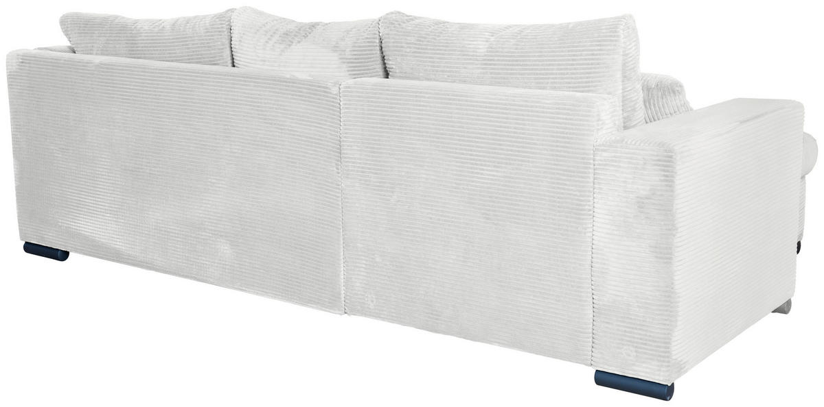 ECKSOFA Hellgrau Cord  - Hellgrau/Schwarz, KONVENTIONELL, Textil/Metall (168/258cm) - Carryhome