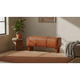 SITZBANK 110/45/35 cm Echtleder Braun, Teakfarben Teakholz massiv  - Braun/Teakfarben, LIFESTYLE, Leder/Holz (110/45/35cm) - Landscape