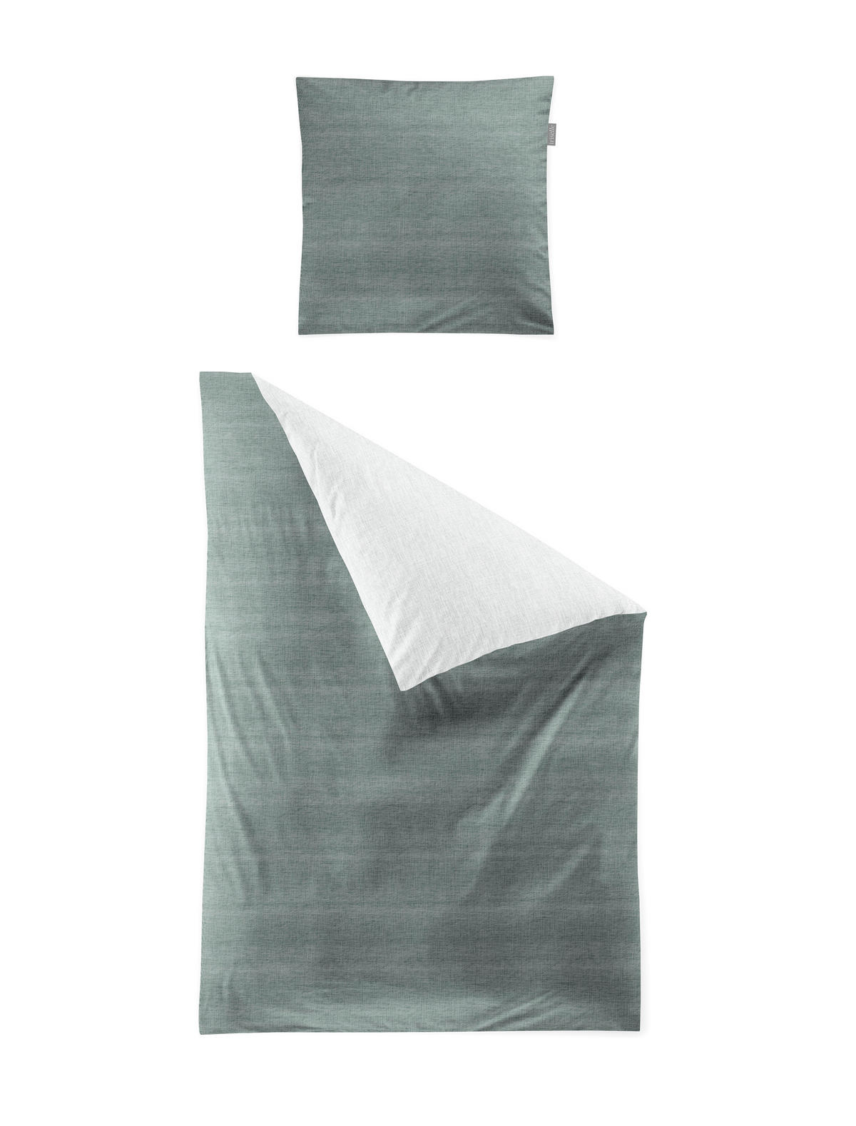 WENDEBETTWÄSCHE Makosatin 140/200 cm  - Grün, KONVENTIONELL, Textil (140/200cm) - Irisette