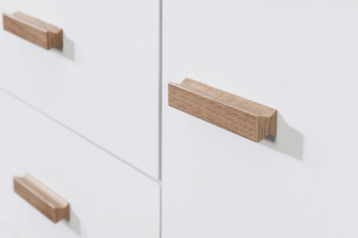SIDEBOARD Melanie  in  - Eichefarben/Weiß, Design, Holzwerkstoff/Metall (144/80/44cm) - MID.YOU