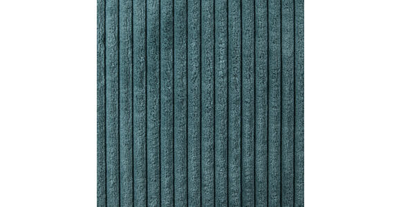 SCHLAFSOFA Cord Petrol Rückenkissen, Armlehnenkissen, Bettkasten, Schlaffunktion, Rücken echt, Liegefläche im Originalstoff  - Petrol/Schwarz, KONVENTIONELL, Holz/Textil (196/96/103cm) - Carryhome