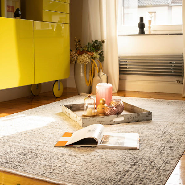 Thumbnail - Obsession Flachwebeteppich My Memphis, Grau, Textil, Farbverlauf, rechteckig, 80x150 cm, für Fußbodenheizung geeignet, T...