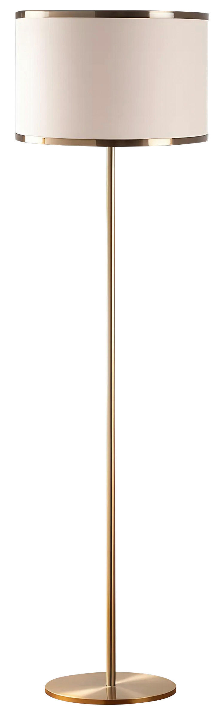 STEHLEUCHTE 40/156 cm    - Creme/Bronzefarben, Design, Glas/Metall (40/156cm) - P & B
