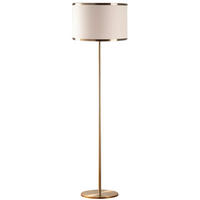 STEHLEUCHTE 40/156 cm    - Creme/Bronzefarben, Design, Glas/Metall (40/156cm) - P & B