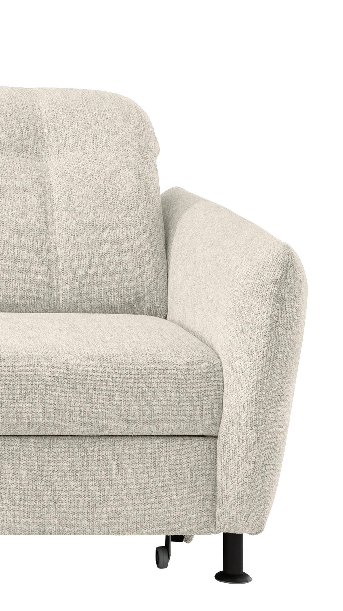ECKSOFA in Chenille Beige  - Beige/Schwarz, Modern, Textil/Metall (184/267cm) - Livetastic