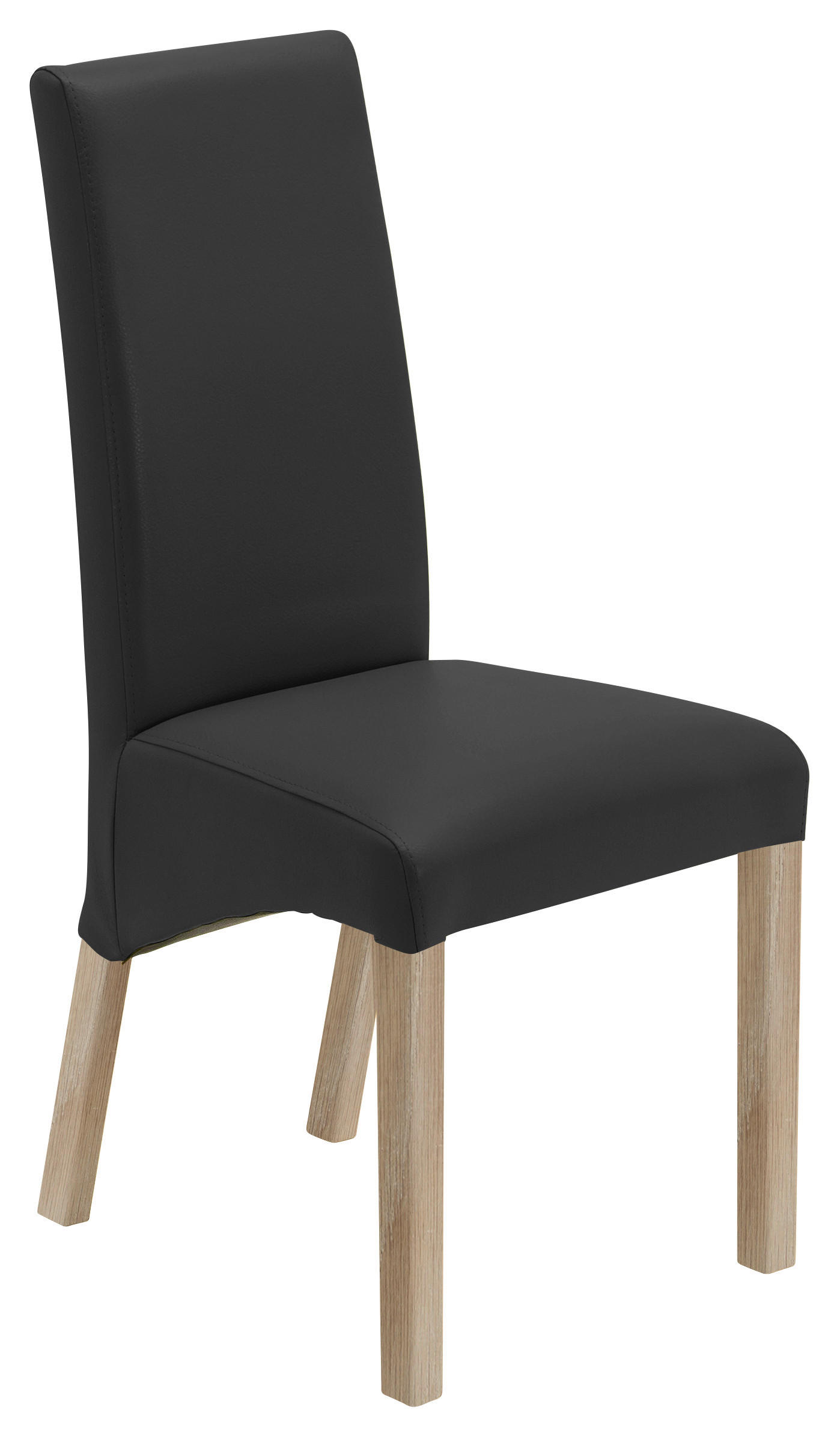 STUHL  in Lederlook Textil  - Anthrazit/Sonoma Eiche, KONVENTIONELL, Holz/Textil (47/102/57cm) - Carryhome