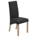 STUHL  in Lederlook Textil  - Anthrazit/Sonoma Eiche, KONVENTIONELL, Holz/Textil (47/102/57cm) - Carryhome