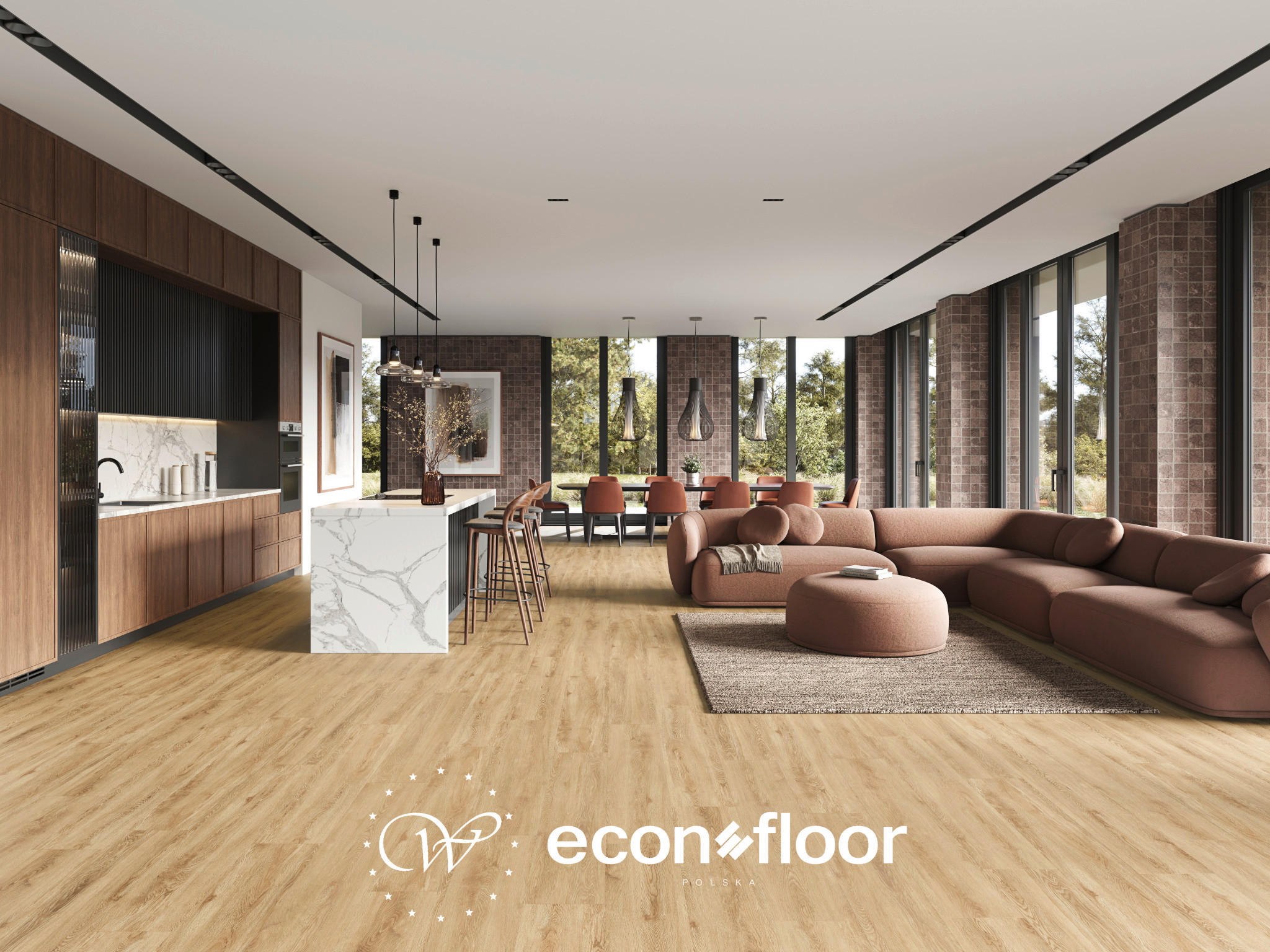 VINYLBODEN Econfloor LA BOHEME 55 OAK HELL  per  m² - Eiche Artisan, Basics, Kunststoff/Stein (23/128/0,57cm)