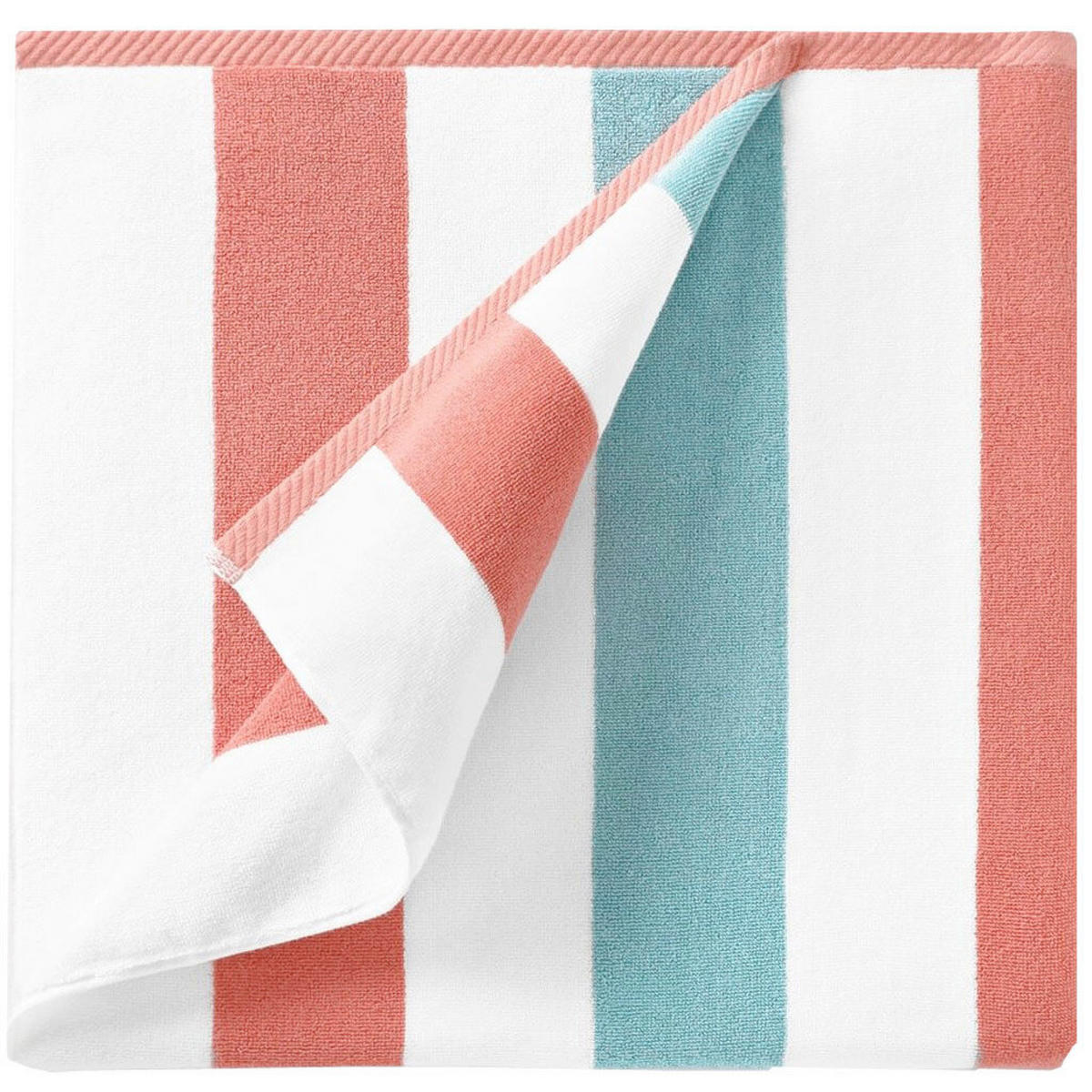 STRANDTUCH Rot, Weiß Hochglanz 90/180 cm  - Weiß Hochglanz/Rot, Basics, Textil (90/180cm)