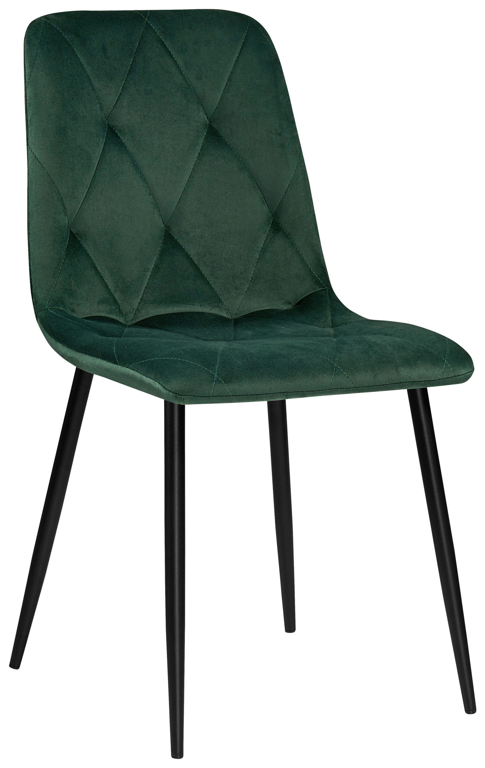 STUHL  in Eisen Samt Metall, Textil  - Schwarz/Grün, Design, Textil/Metall (43/84/56cm) - Carryhome