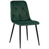 STOL järn sammet  - grön/svart, Design, metall/textil (43/84/56cm) - Carryhome