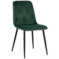 STOL, kovina, tekstil zelena, črna  - črna/zelena, Design, kovina/tekstil (43/84/56cm) - Carryhome