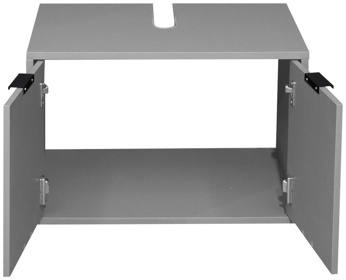WASCHBECKENUNTERSCHRANK 71/45/45 cm  - Schwarz/Grau, MODERN, Holzwerkstoff/Metall (71/45/45cm) - Livetastic