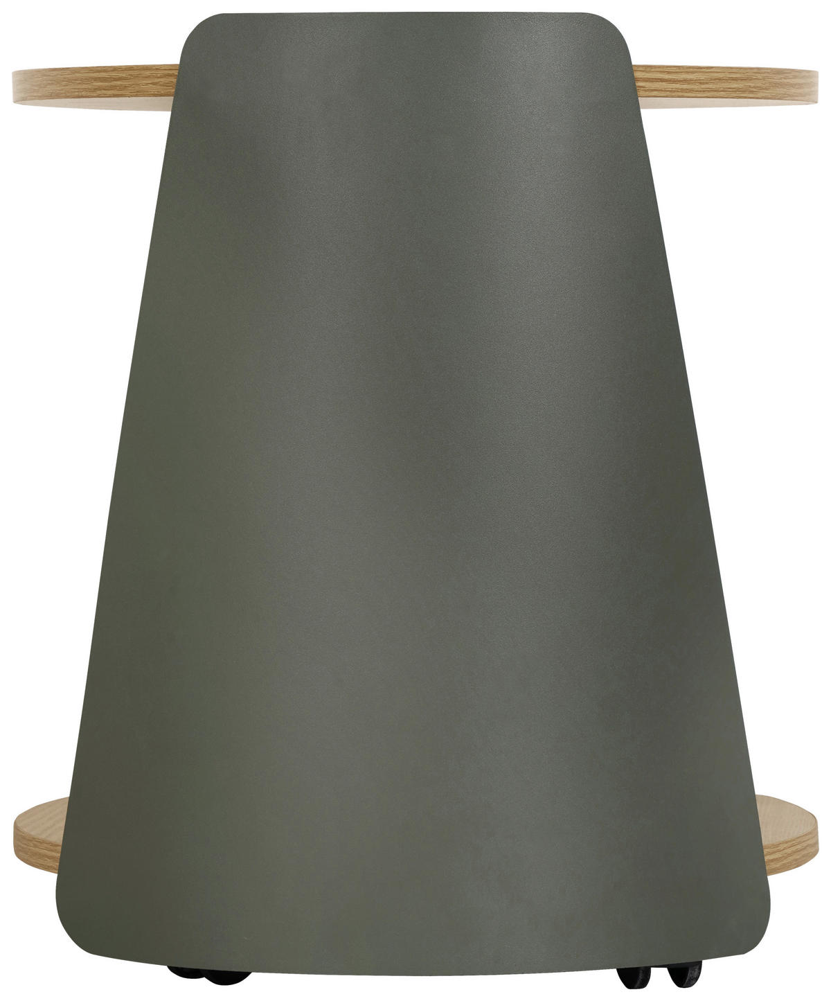 BEISTELLTISCH in Metall, Holzwerkstoff einfacher Aufbau 40/39,5/47 cm  - Naturfarben/Grün, Trend, Holzwerkstoff/Kunststoff (40/39,5/47cm) - Xora
