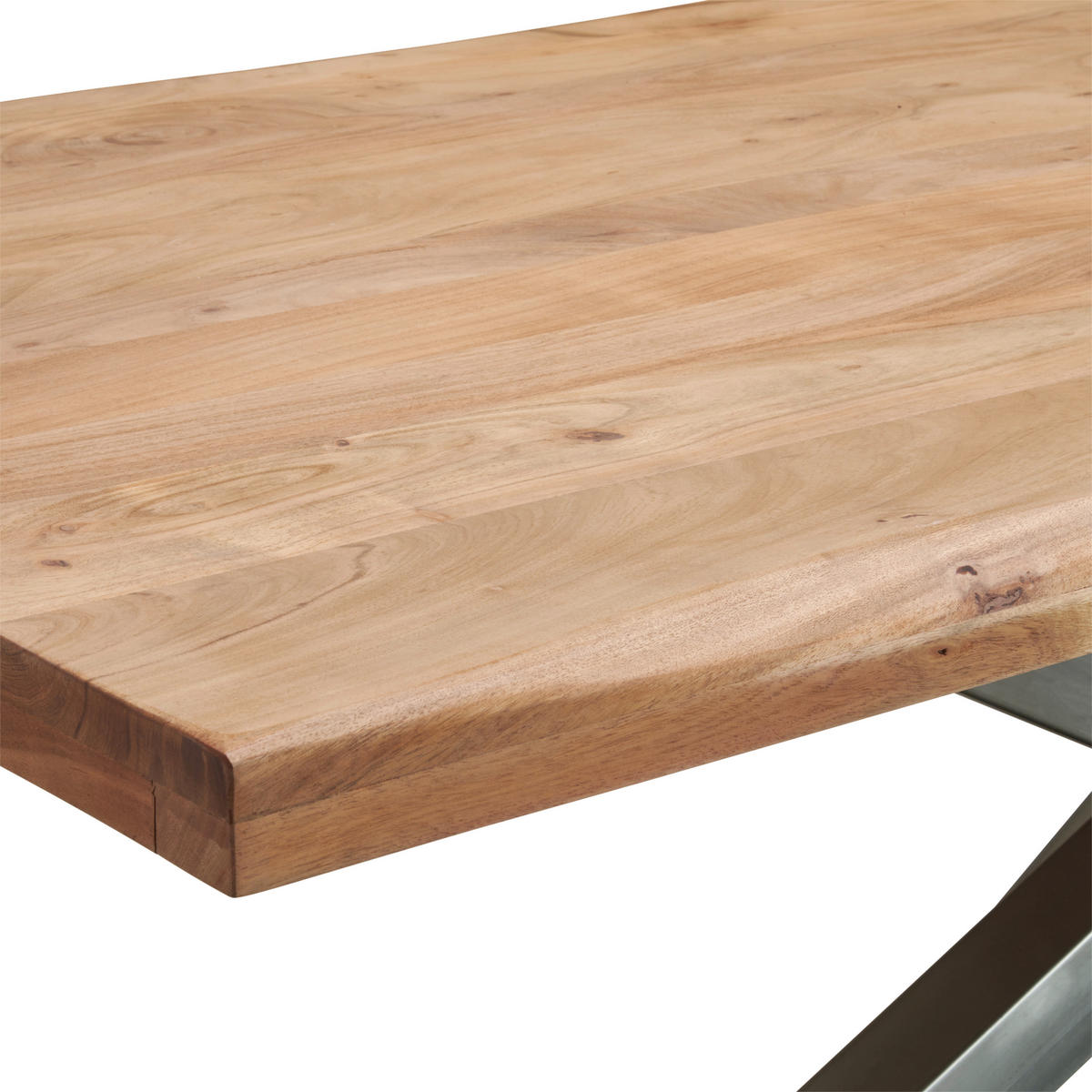 ESSTISCH Holz, Metall 220/100/76 cm   - Naturfarben, Modern, Holz/Metall (220/100/76cm) - MID.YOU