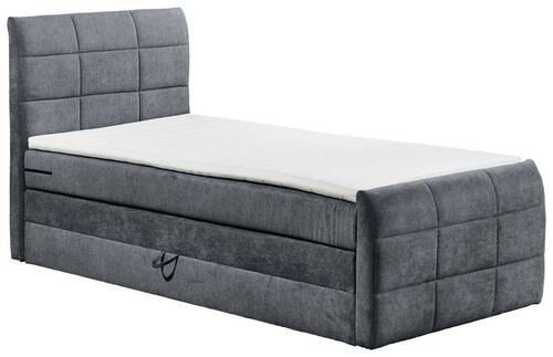 BOXSPRINGBETT 100/200 cm  in Anthrazit  - Anthrazit, Basics, Holzwerkstoff/Kunststoff (100/200cm) - Xora