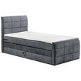 BOXSPRINGBETT 100/200 cm  in Anthrazit  - Anthrazit, Basics, Holzwerkstoff/Kunststoff (100/200cm) - Xora