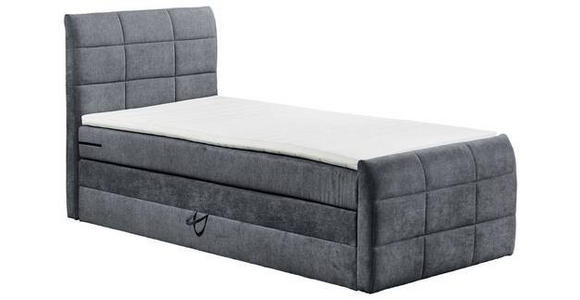 BOXSPRINGBETT 100/200 cm  in Anthrazit  - Anthrazit, Basics, Holzwerkstoff/Kunststoff (100/200cm) - Xora