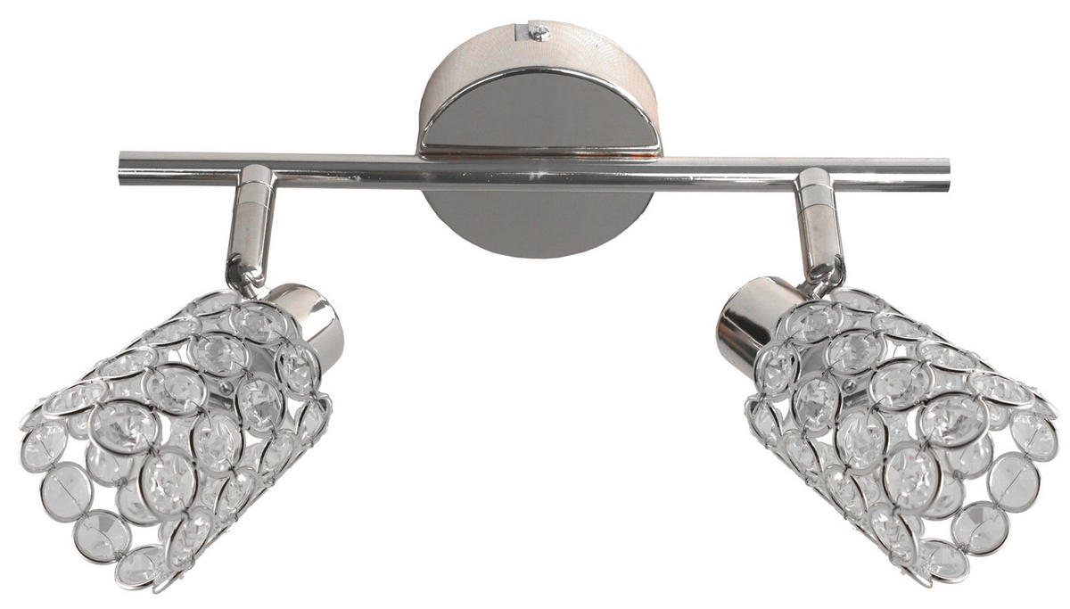 STRAHLER York   - Chromfarben/Transparent, KONVENTIONELL, Glas/Metall (37/8cm)