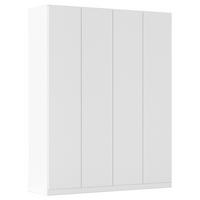 FALTTÜRENSCHRANK in Weiss  - Weiss, Holzwerkstoff (181/229/54cm) - Boxxx