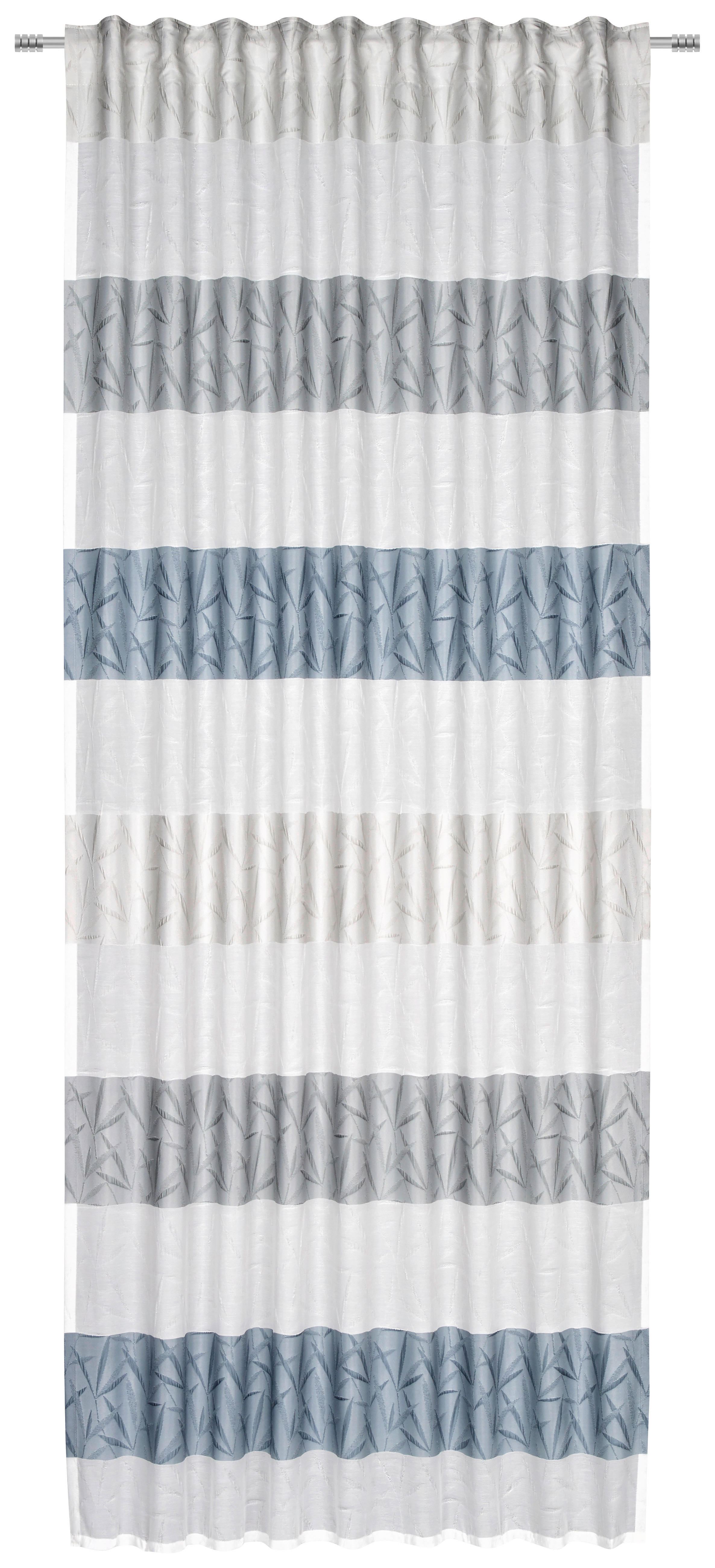 FERTIGVORHANG ALMA halbtransparent 140/245 cm   - Blau/Grau, Basics, Textil (140/245cm) - Esposa