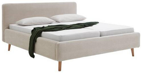 POLSTERBETT 160/200 cm  in Beige  - Beige/Naturfarben, Design, Holz/Textil (160/200cm) - Xora