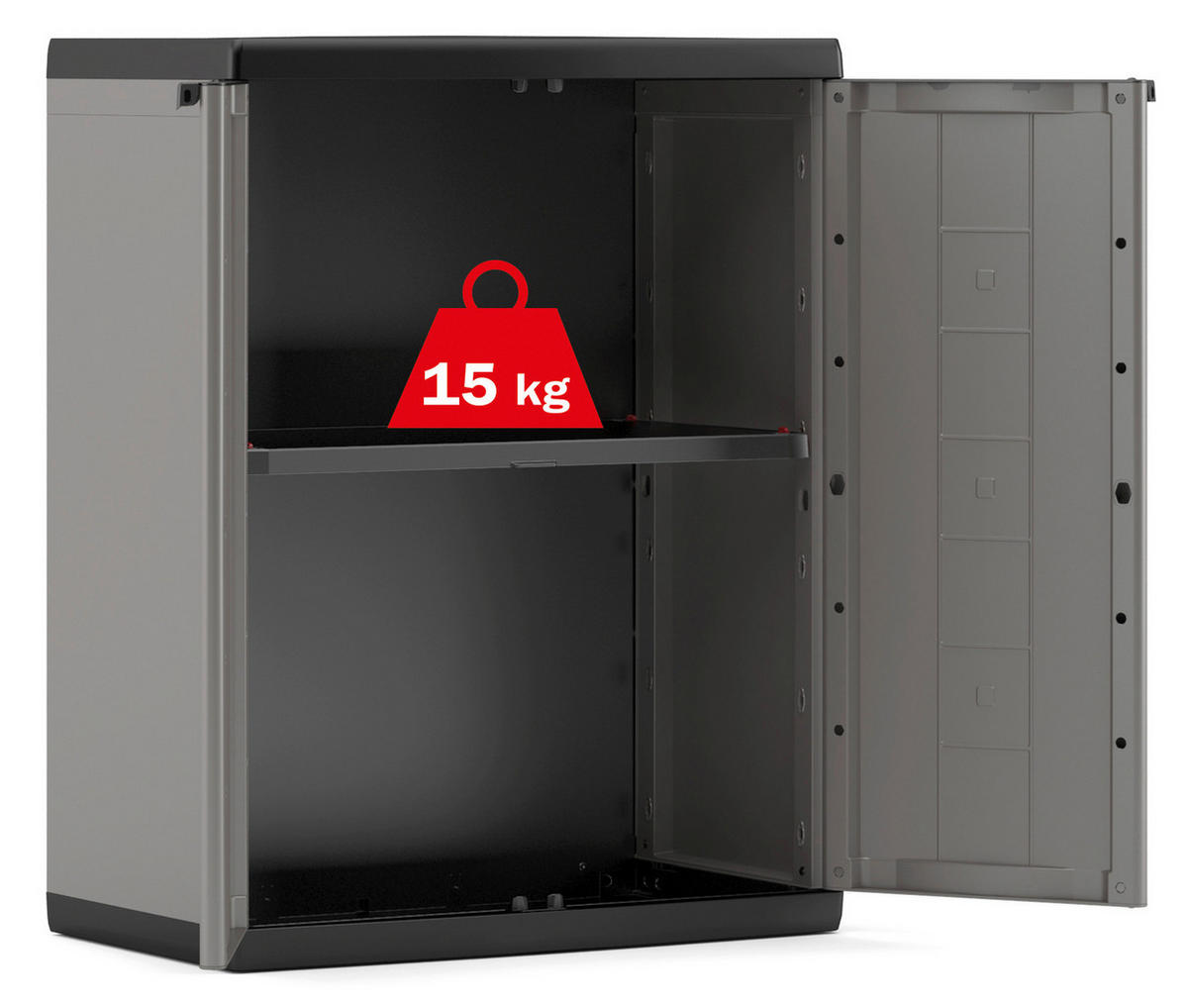 MEHRZWECKSCHRANK 136/166/39 cm  in Anthrazit, Grau  - Anthrazit/Grau, Design, Kunststoff (136/166/39cm) - MID.YOU