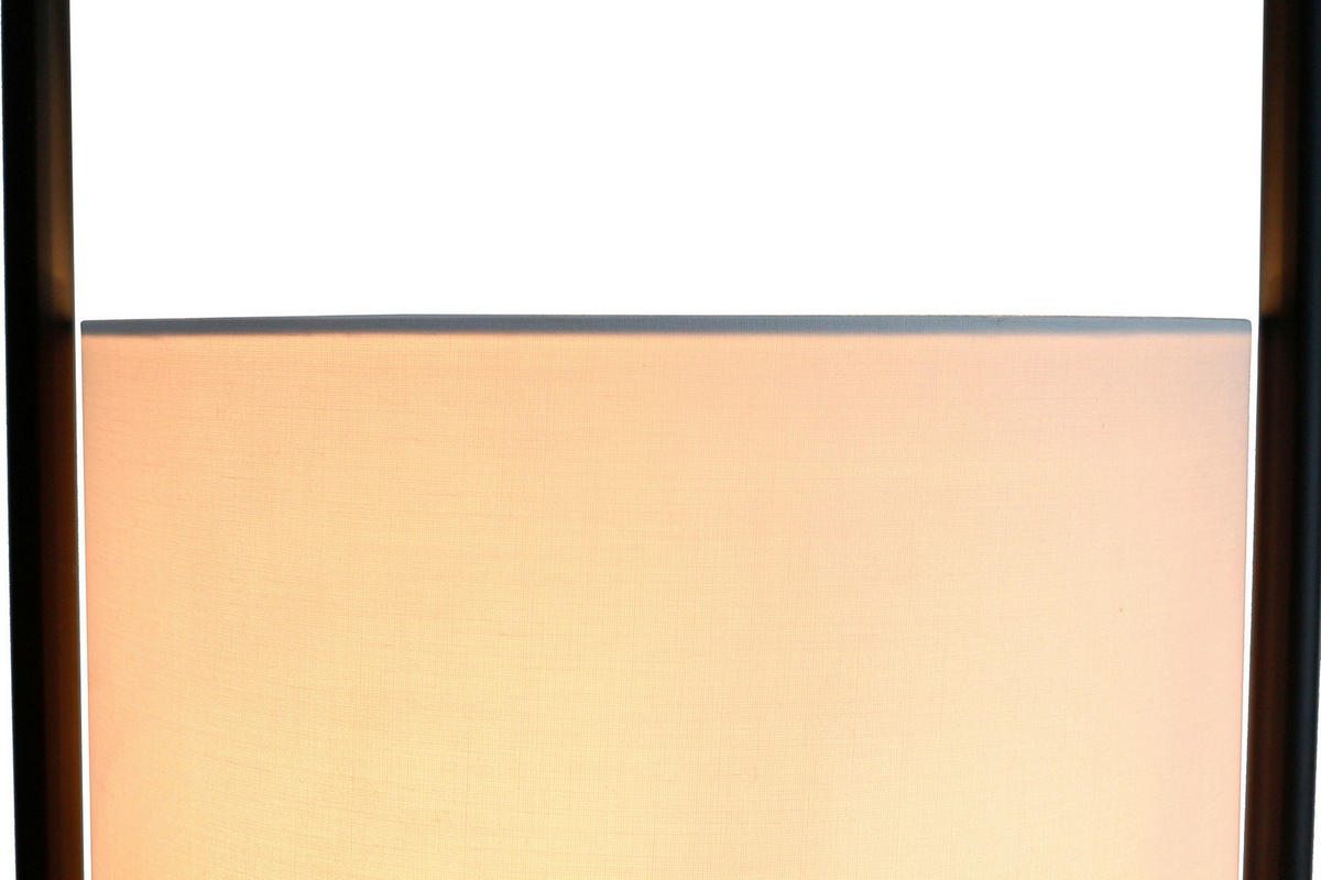 STEHLEUCHTE  40/153/40 cm   - Schwarz/Naturfarben, Design, Holz/Textil (40/153/40cm) - P & B