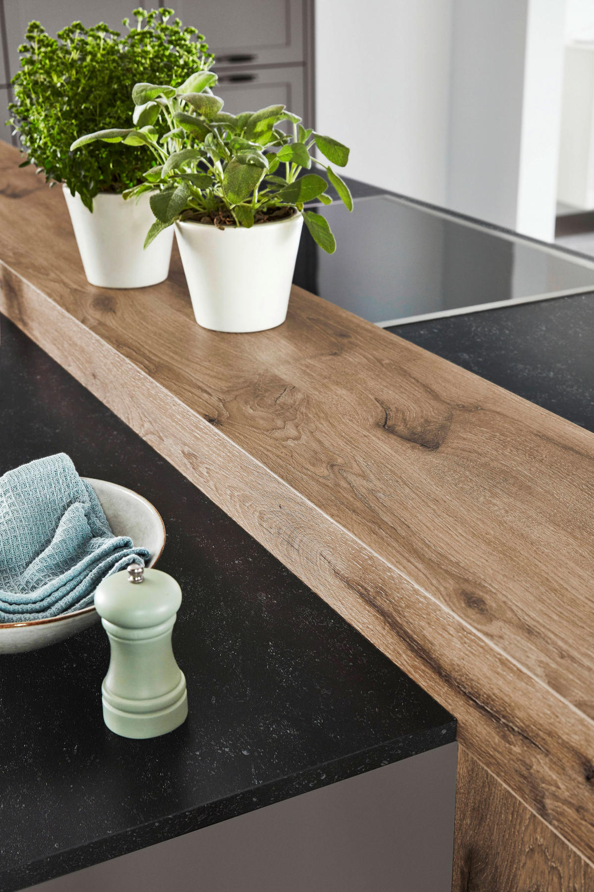 EINBAUKÜCHE 497  - Grau, Design, Holzwerkstoff - Celina