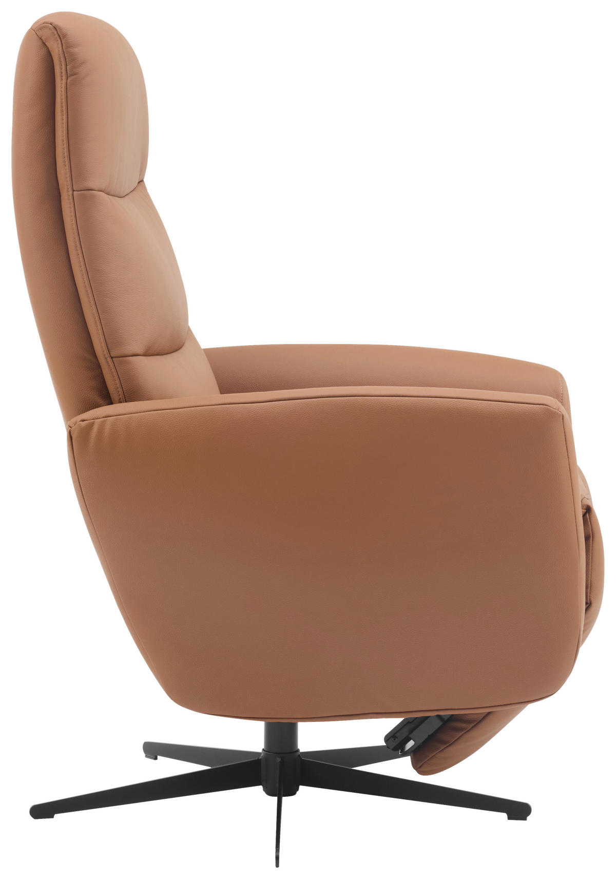 RELAXSESSEL in Textil, Leder Braun  - Schwarz/Braun, Design, Leder/Textil (76/112/80cm) - Livetastic