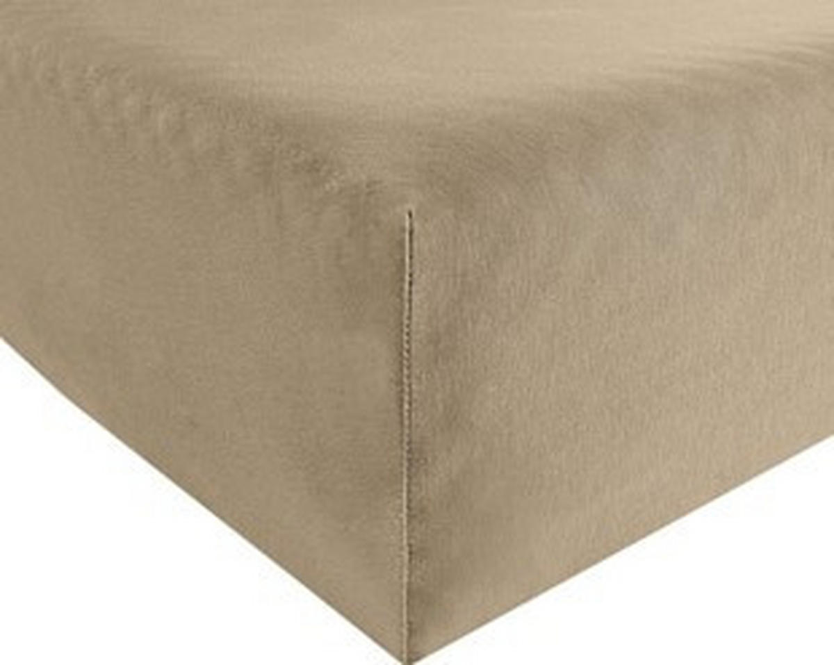 ELASTICKÉ PROSTĚRADLO, šedohnědá, 180/200 cm - šedohnědá, Basics, textil (180/200cm) - Novel