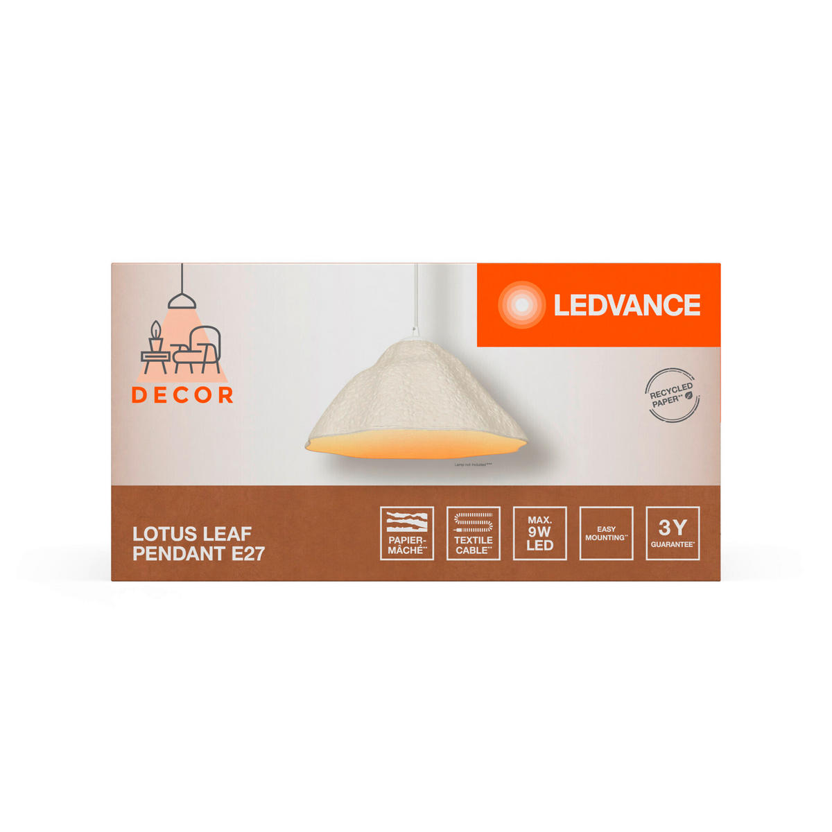 PENDELLEUCHTE 39,6/166,2 cm  - Trend, Papier/Metall (39,6/166,2cm) - Ledvance