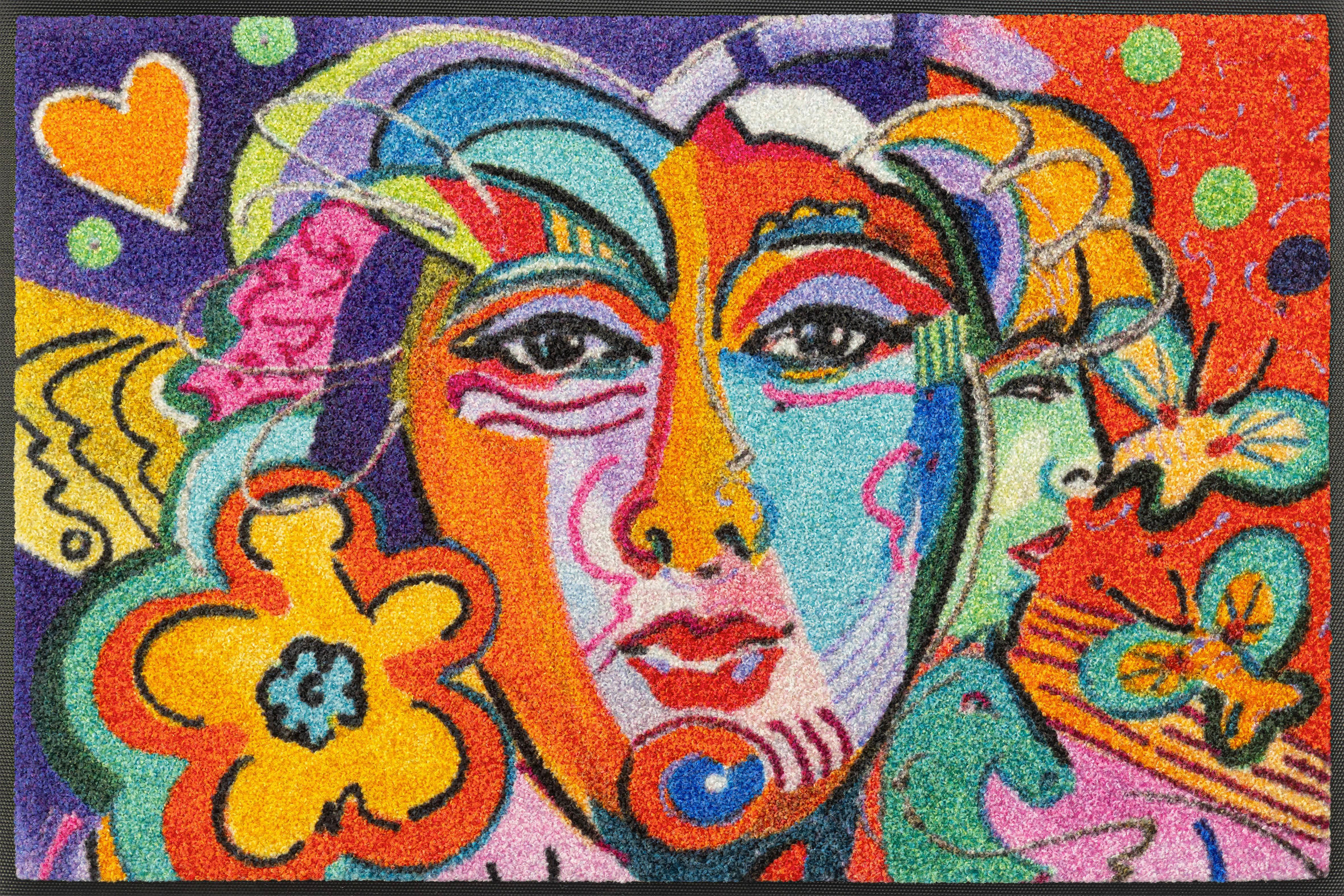 FUßMATTE 50/75 cm  - Multicolor, Design, Kunststoff/Textil (50/75cm) - wash+dry