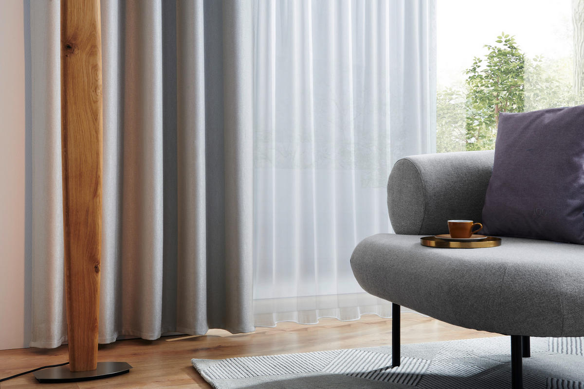 HOTOVÝ ZÁVĚS, black-out (nepropouští světlo), 140/260 cm - pískové barvy, Konvenční, textil (140/260cm) - Dieter Knoll