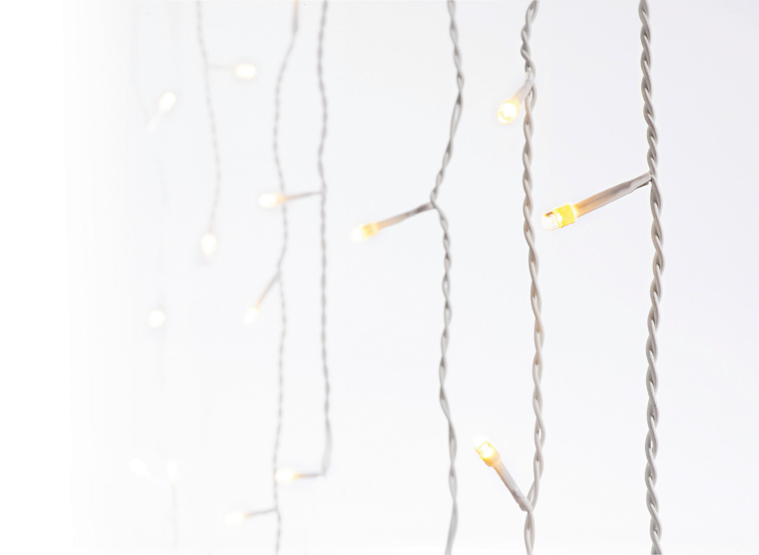 LICHTERVORHANG - Weiss, Basics, Kunststoff (300cm)