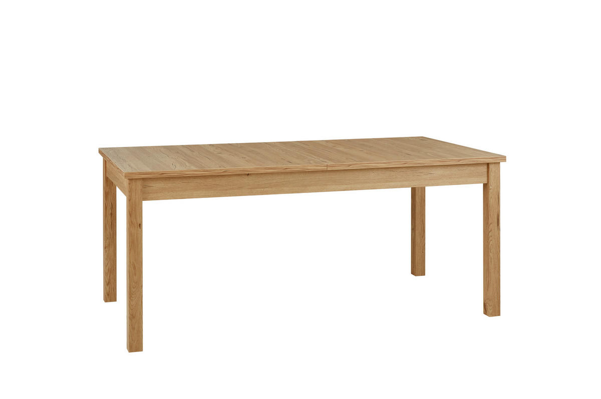 ÉTKEZŐASZTAL - tölgyfa színű, Lifestyle, faalapú anyag/fém (180+50/77/90cm) - home24