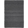 HANDWEBTEPPICH 90/160 cm Helsinki Anthrazit rechteckig  - Anthrazit, Basics, Textil (90/160cm) - Linea Natura