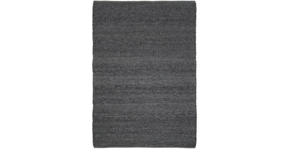 HANDWEBTEPPICH 90/160 cm Helsinki Anthrazit rechteckig  - Anthrazit, Basics, Textil (90/160cm) - Linea Natura