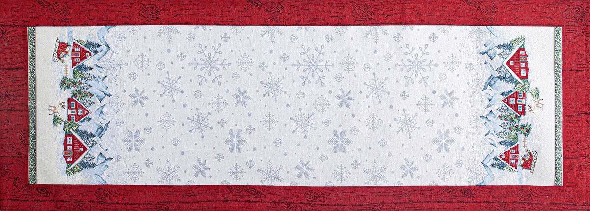 ASZTALI FUTÓ   - bordó, Design, textil (40/140cm)