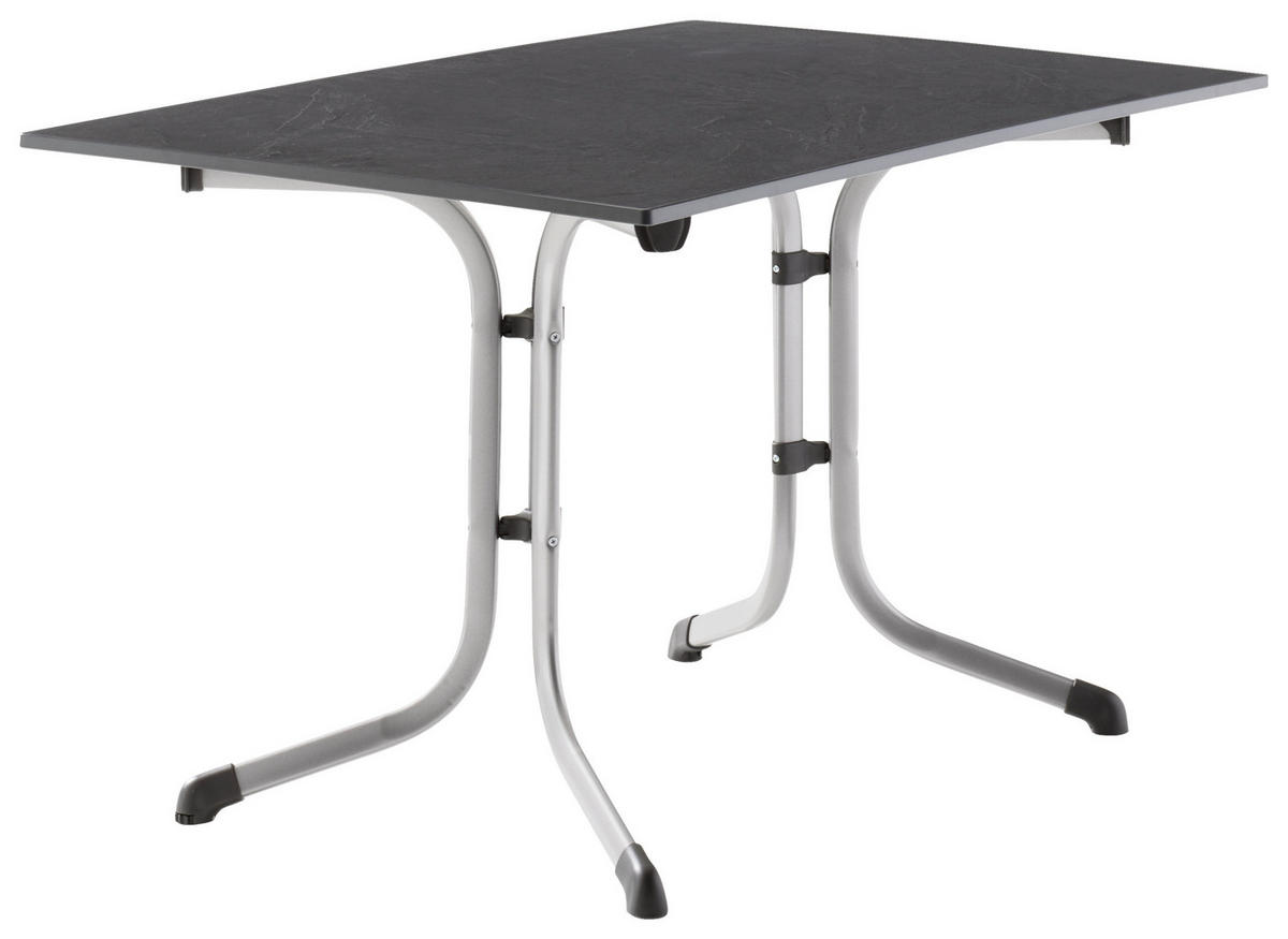 GARTENTISCH Holzwerkstoff Anthrazit, Graphitfarben rechteckig  - Anthrazit/Graphitfarben, MODERN, Holzwerkstoff/Metall (120/80/73cm) - Sieger