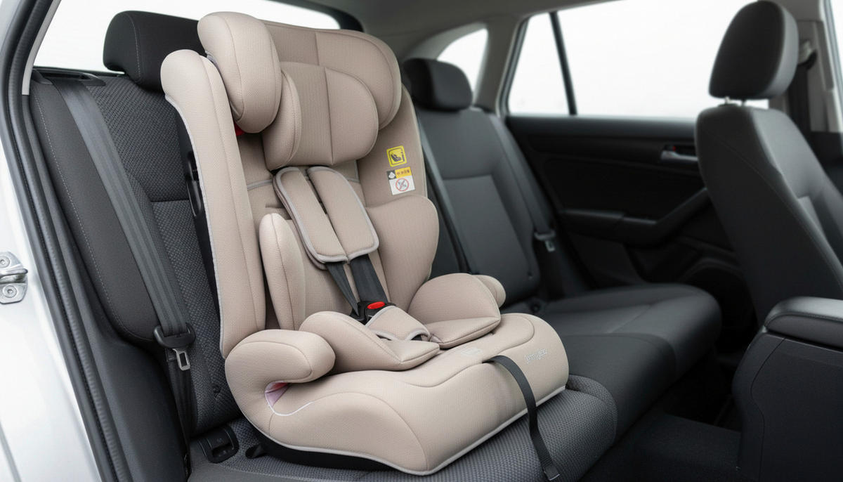 KINDERAUTOSITZ   - Beige, Basics, Kunststoff/Textil (73/44/48cm) - Jimmylee