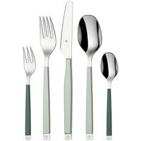 BESTECKSET Emotion 30-teilig Edelstahl  für 6 Personen  - Salbeigrün, Basics, Metall (12,5/12,5/25cm) - WMF