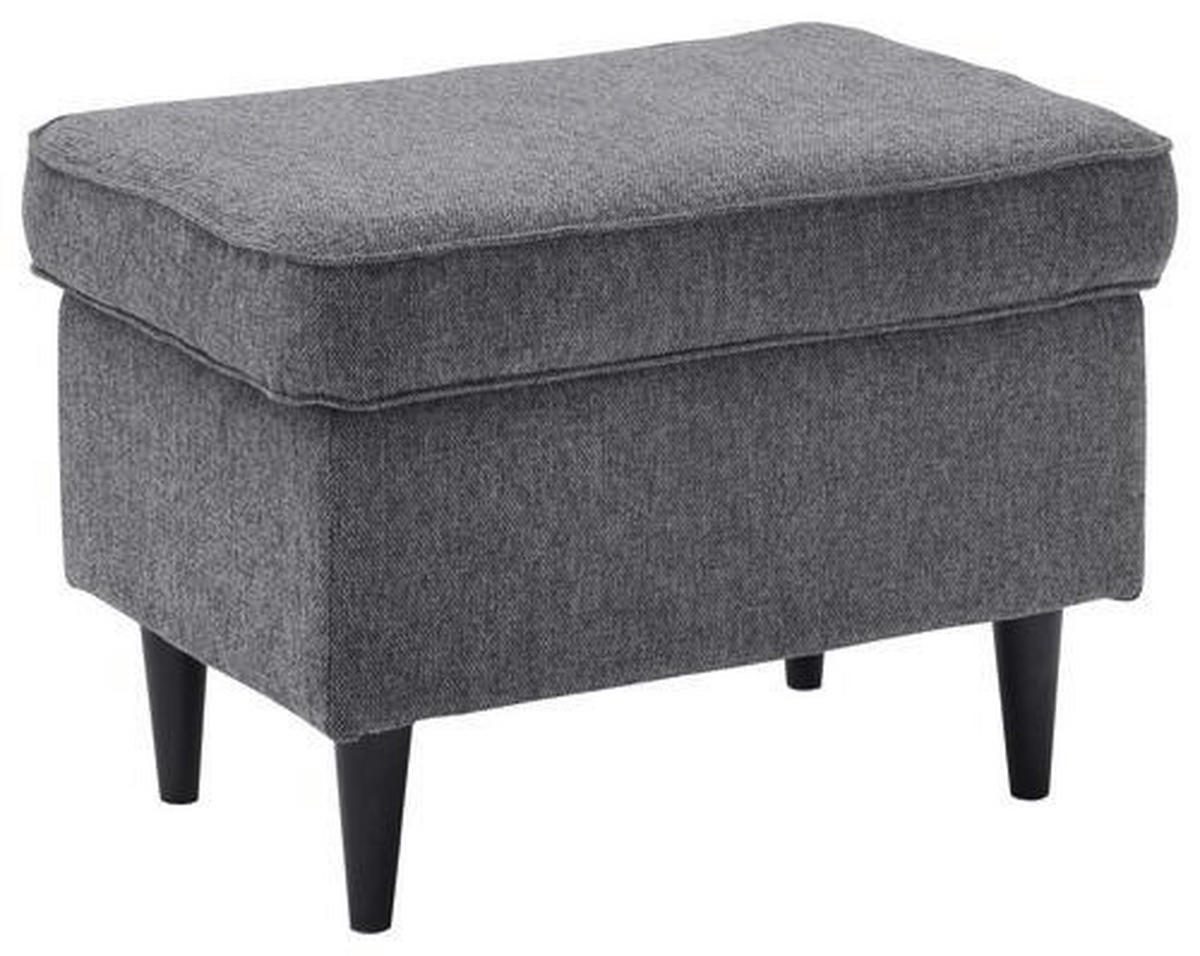 HOCKER Webstoff Anthrazit  - Anthrazit/Schwarz, Basics, Textil (63/43/42cm) - MID.YOU