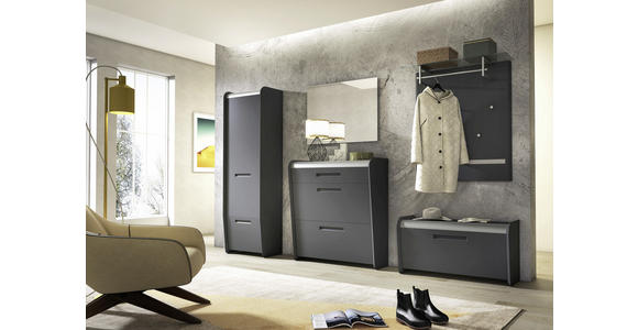 GARDEROBENPANEEL in 95/104/29 cm - Anthrazit, Design, Holzwerkstoff (95/104/29cm) - Dieter Knoll