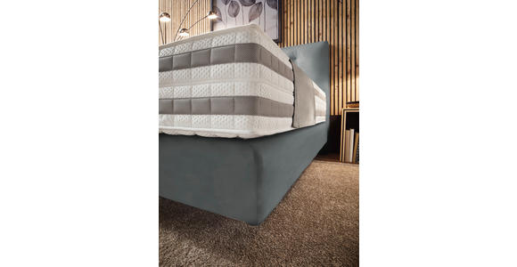 BOXSPRINGBETT 160/200 cm  in Anthrazit  - Anthrazit, KONVENTIONELL, Holz/Textil (160/200cm) - Dieter Knoll