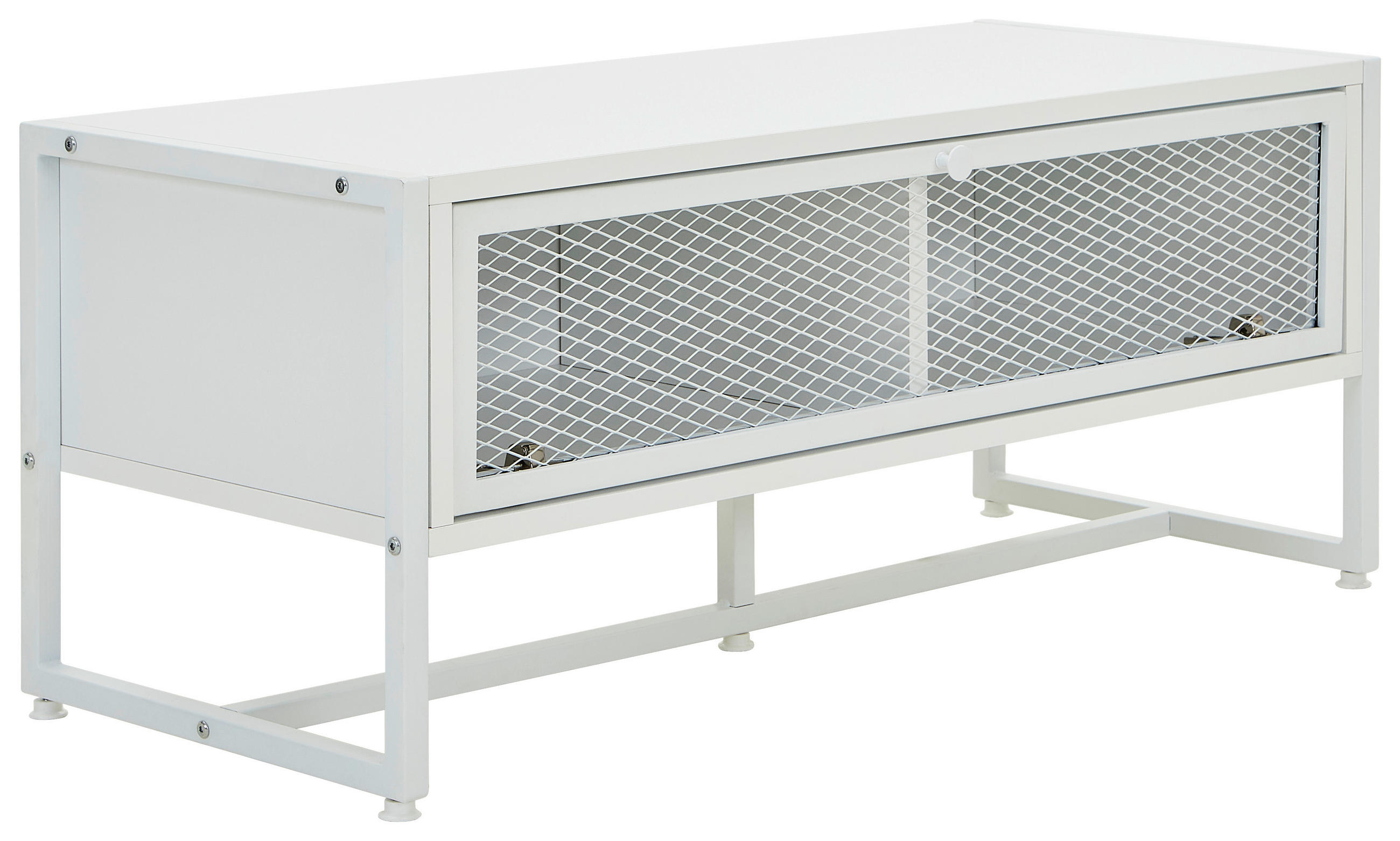 SCHUHBANK 95/40/41 cm  - Weiß, MODERN, Holz/Metall (95/40/41cm) - Novel