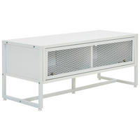 LAVICE S BOTNÍKEM, bílá, 95/40/41 cm - bílá, Moderní, kov/dřevo (95/40/41cm) - P & B